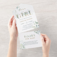 É um Chá de fraldas Dourado para Menina | Livros P
