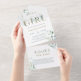 É um Chá de fraldas Dourado para Menina | Livros P
