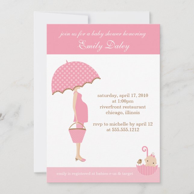 {é um convite de chá de fraldas!} (Frente)