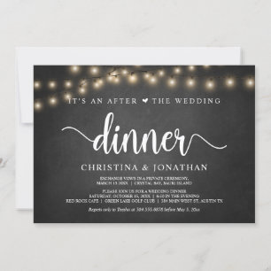 É um convite de Elopement após o jantar de casamen