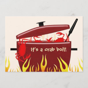 É um convite de festas da fervura do caranguejo