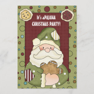 É um Convite de festas de Natal do Pajama