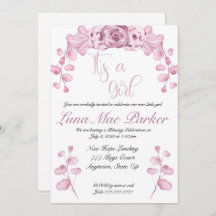 É um convite de menina para bênção ou dedicação