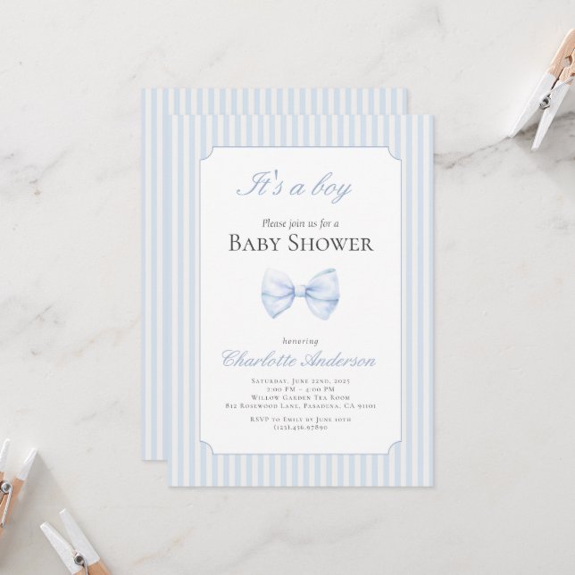 É um convite para Chás de fraldas (Frente/Verso In Situ)