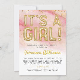 É um convite para Chás de fraldas de Balões de Men