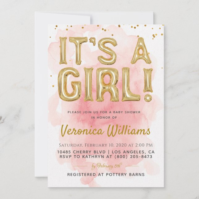 É um convite para Chás de fraldas de Balões de Men (Frente)