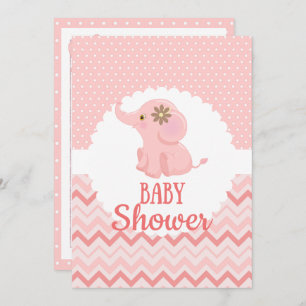 É um Convite para Chás de fraldas de Menina