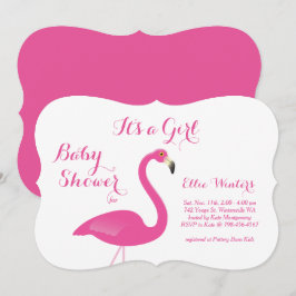 É um convite para Chás de fraldas Flamingo