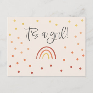 É um convite para Chás de fraldas Rosa-Arco-Íris