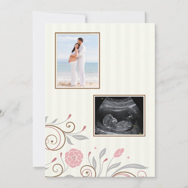 É um costume do convite do chá de fraldas da foto (Frente)