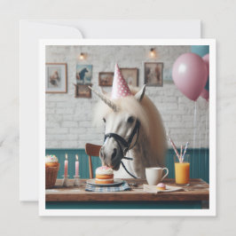 É um dia mágico! Convite de aniversário do Unicorn