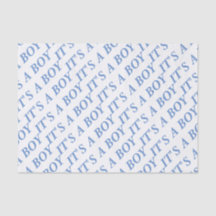 É um lenço de papel do MENINO (azul)