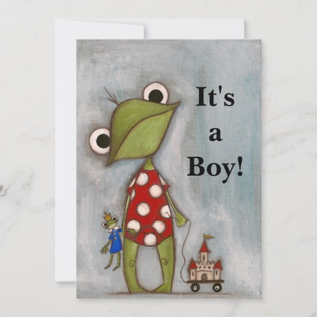 É um menino! - Anúncio de nascimento (Frente)