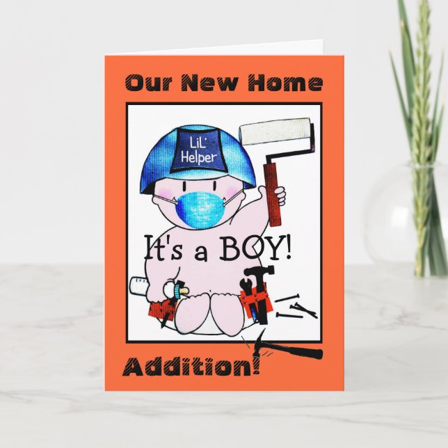 É um menino! Anúncio do Carpinteiro Lil' (Frente)