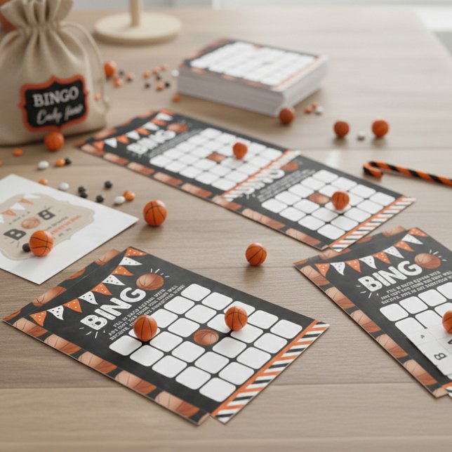 É um menino! Bingo de Chá de fraldas de Basquete (Criador carregado)