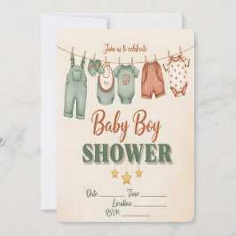 É um Menino! Convite para Chá de Bebê Masculino