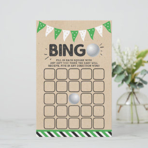 É um menino! Golf Themed Co-ed Chá de fraldas Bing
