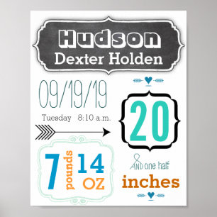 É um menino! Novos Estados Bebês - Poster de Seta