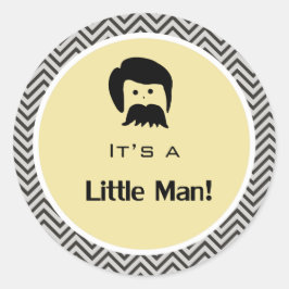 É um menino, pequeno homem, adesivos amarelos do d