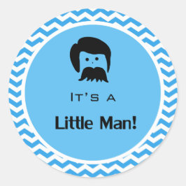 É um menino, pequeno homem, adesivos de fevron azu