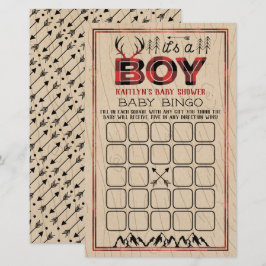 É um menino! Xadrez russa Lumberjack Baby Bingo