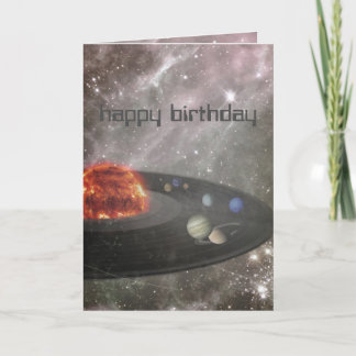 É um universo musical! Cartão do feliz aniversario
