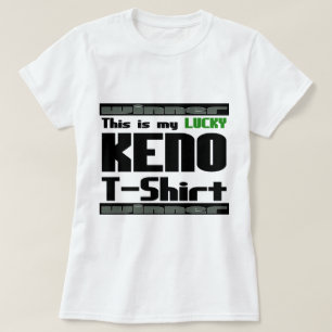 É um vencedor! "Este é meu t-shirt afortunado do