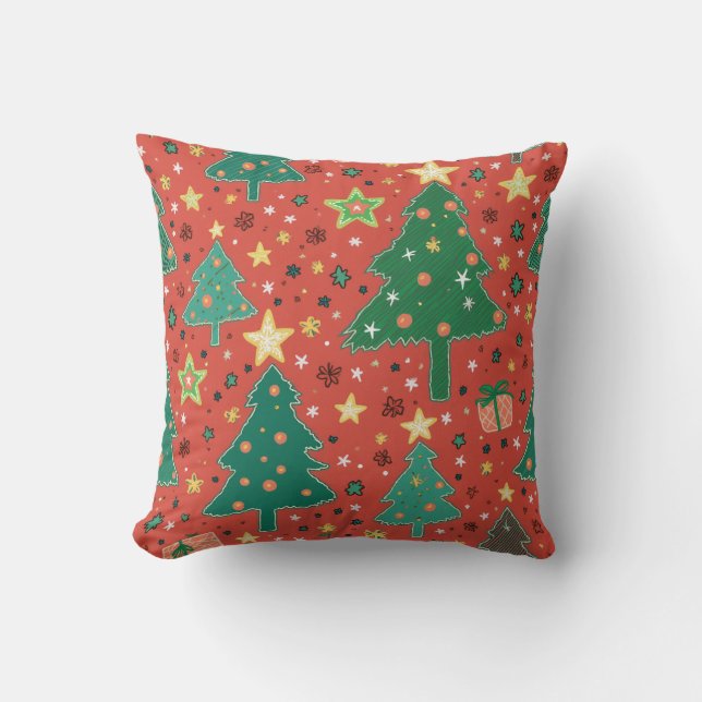 É uma almofada de humor de Natal. (Frente)