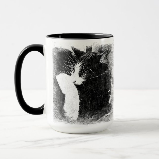 É uma boa vida ser uma caneca de gato (Esquerda)
