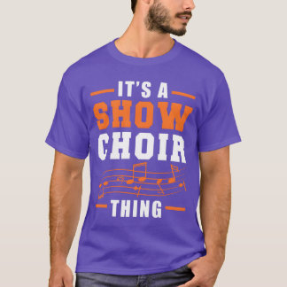 É uma camisa retrô de coral musical