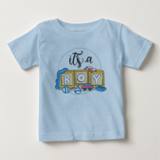 É uma camiseta Boy Baby Fine Jersey (Frente)