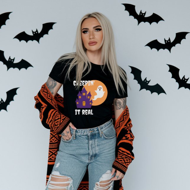 É uma camiseta do Fantasma do Halloween (Creepin It Real Halloween Tshirt)