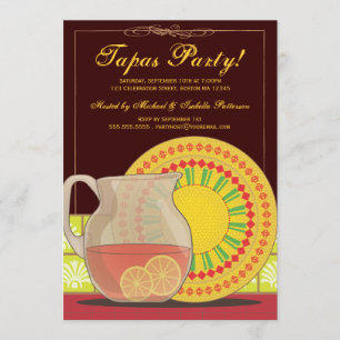 É uma festa Tapas! Convite de Hora Feliz