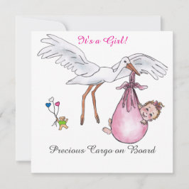 É uma garota! Cartão de Folha Única