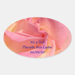 É uma Menina! adesivos de anúncio Rosa Cor-de-Rosa