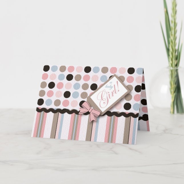 É uma menina! Cartão (Frente)