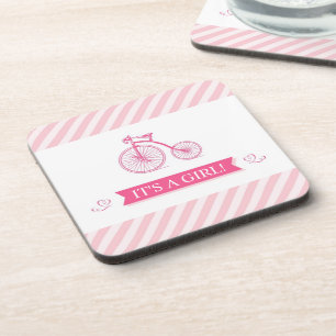 É uma Porta copos Rosa Menina (conjunto de 4)