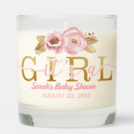 É uma Vela de Chá de fraldas Rosa Esbranquiçada