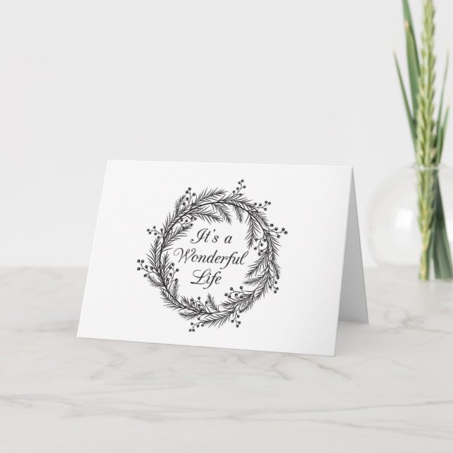 É uma vida maravilhosa - cartão de saudação de Nat (Frente)