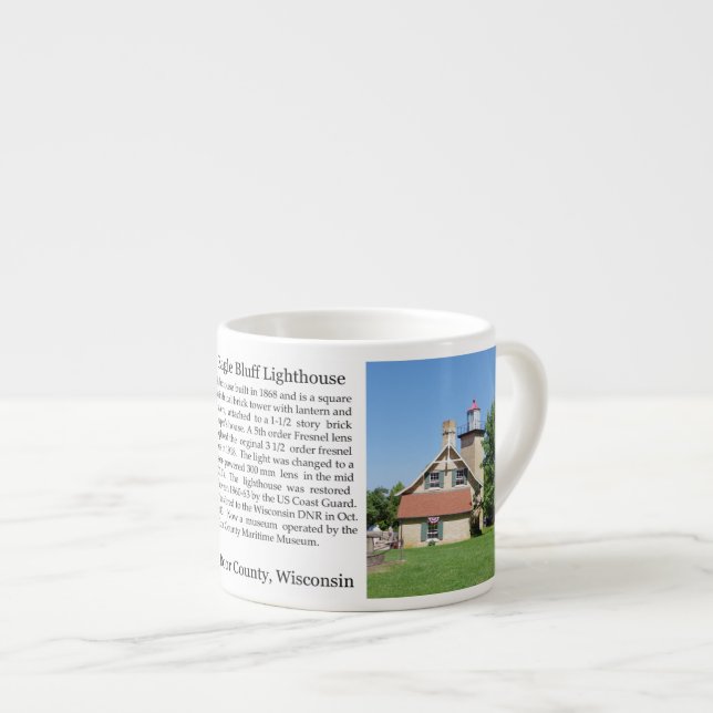 Eagle Bluff Antecedentes do farol espresso caneca (Frente Esquerda)