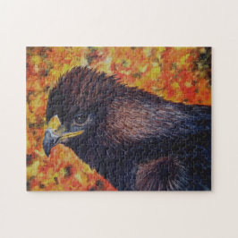Eagle dourado com quebra-cabeça da atitude