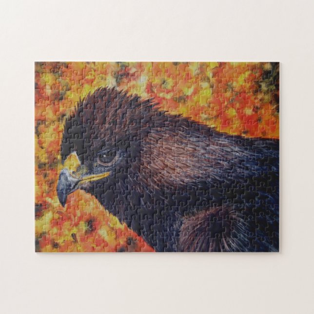 Eagle dourado com quebra-cabeça da atitude (Horizontal)