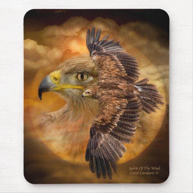 Eagle-Espírito da arte Mousepad do vento (Frente)