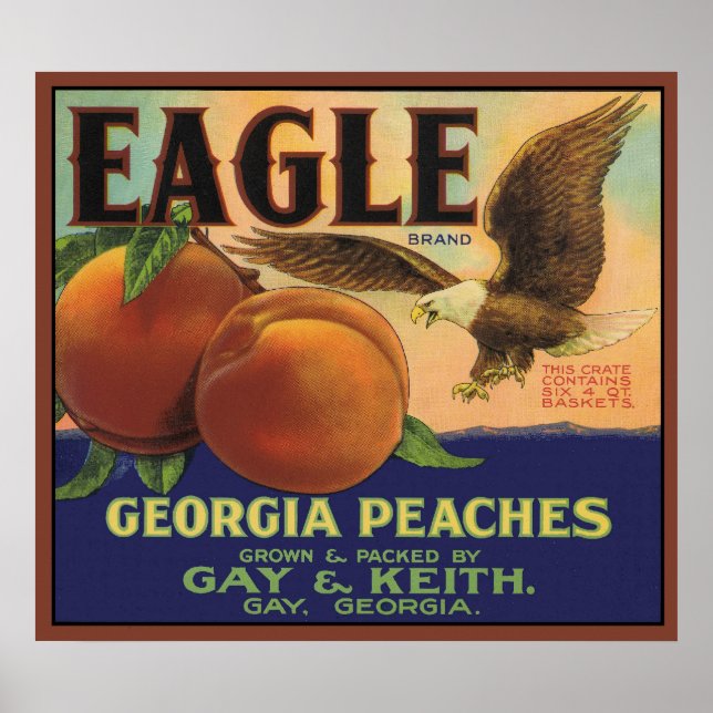 Eagle Georgia Peaches Poster (Frente)