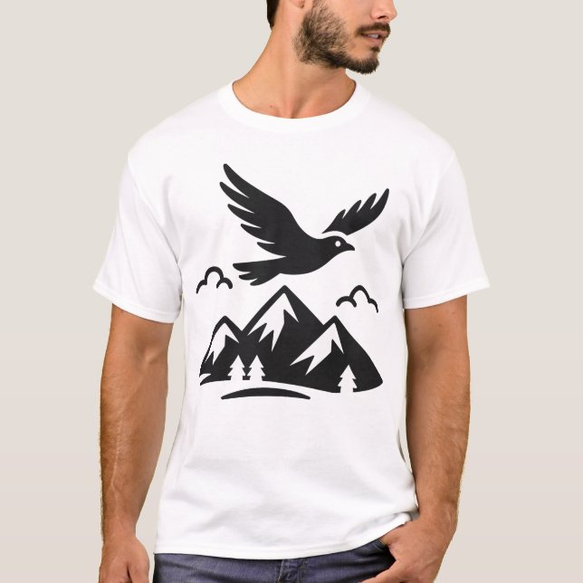 Eagle Mountain Nature Graphic T-Shirt (Frente)