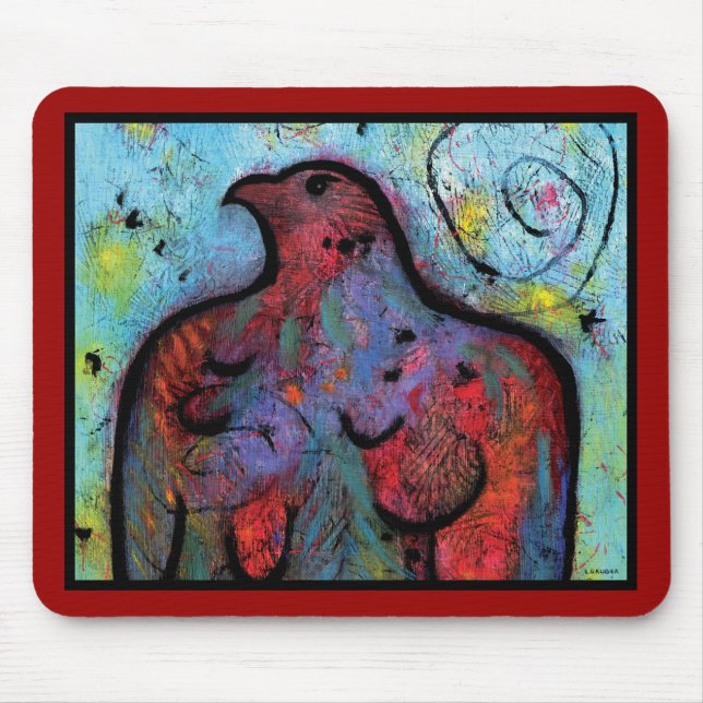 Eagle orgulhoso Mousepad - 9,25" x 7,75" (Frente)