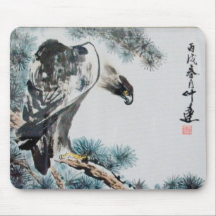 Eagle - pintura chinesa Mousepad