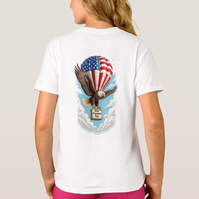 Eagle Power – Camiseta Infantil de 4 de Julho (Verso)