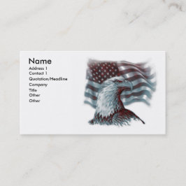 Eagle vermelho - cartões de visitas patrióticos