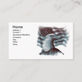 Eagle vermelho - cartões de visitas patrióticos